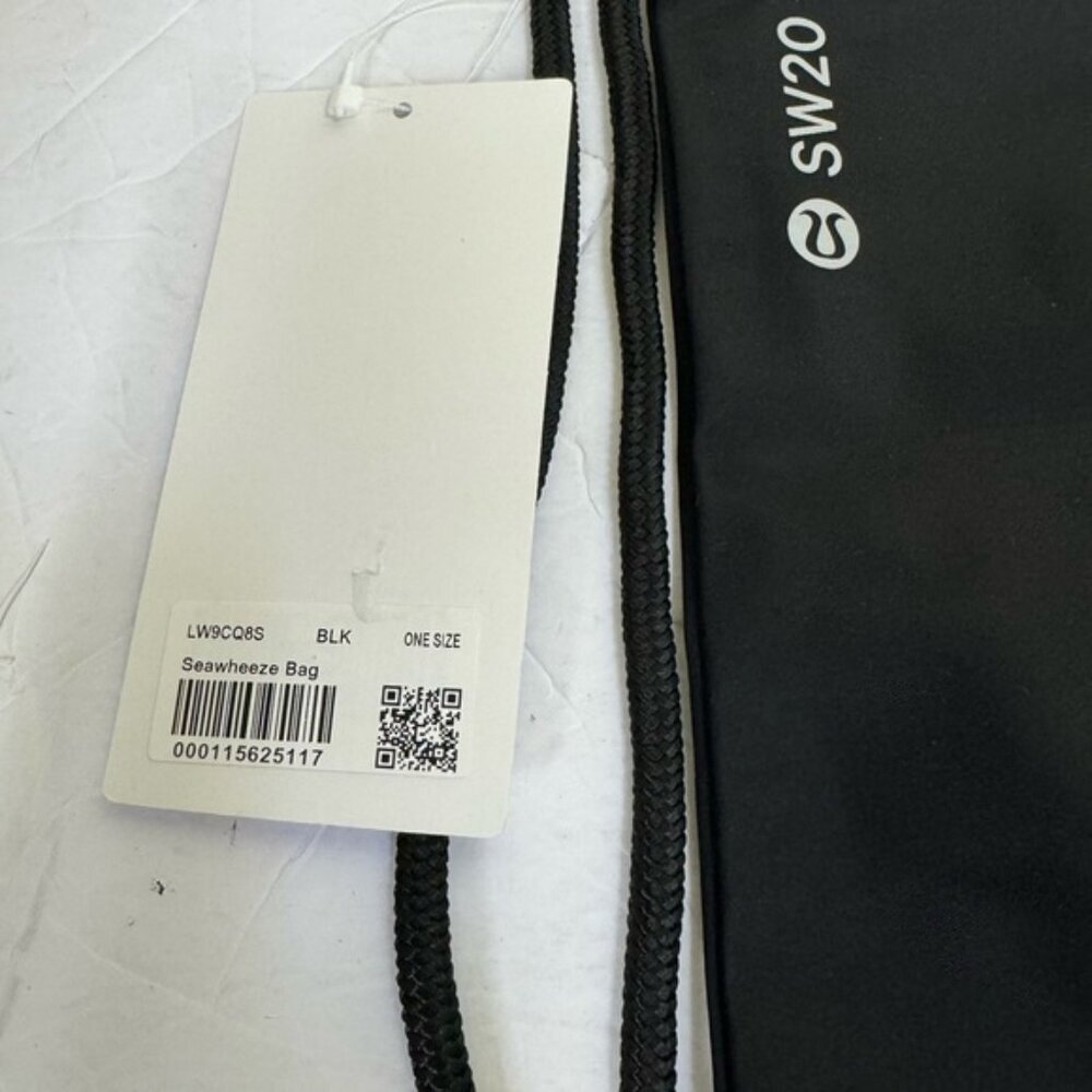 Lululemon NEW Seawheeze SW20 Backpack Drawstring Bag Zip Pocket Nylon Unisex - Picture 10 of 13